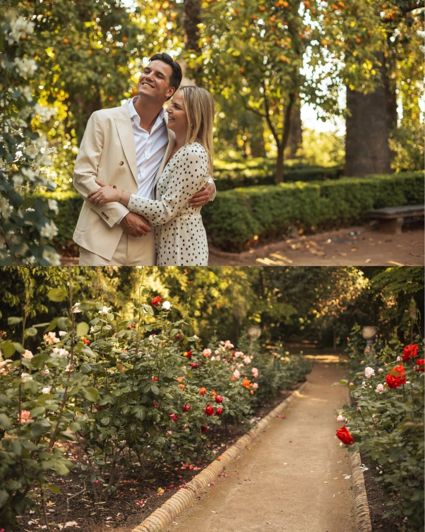 "I would fly you to the moon and back.️" Proposal photoshoot for the beautiful couple Couples photography in Granada, Spain.