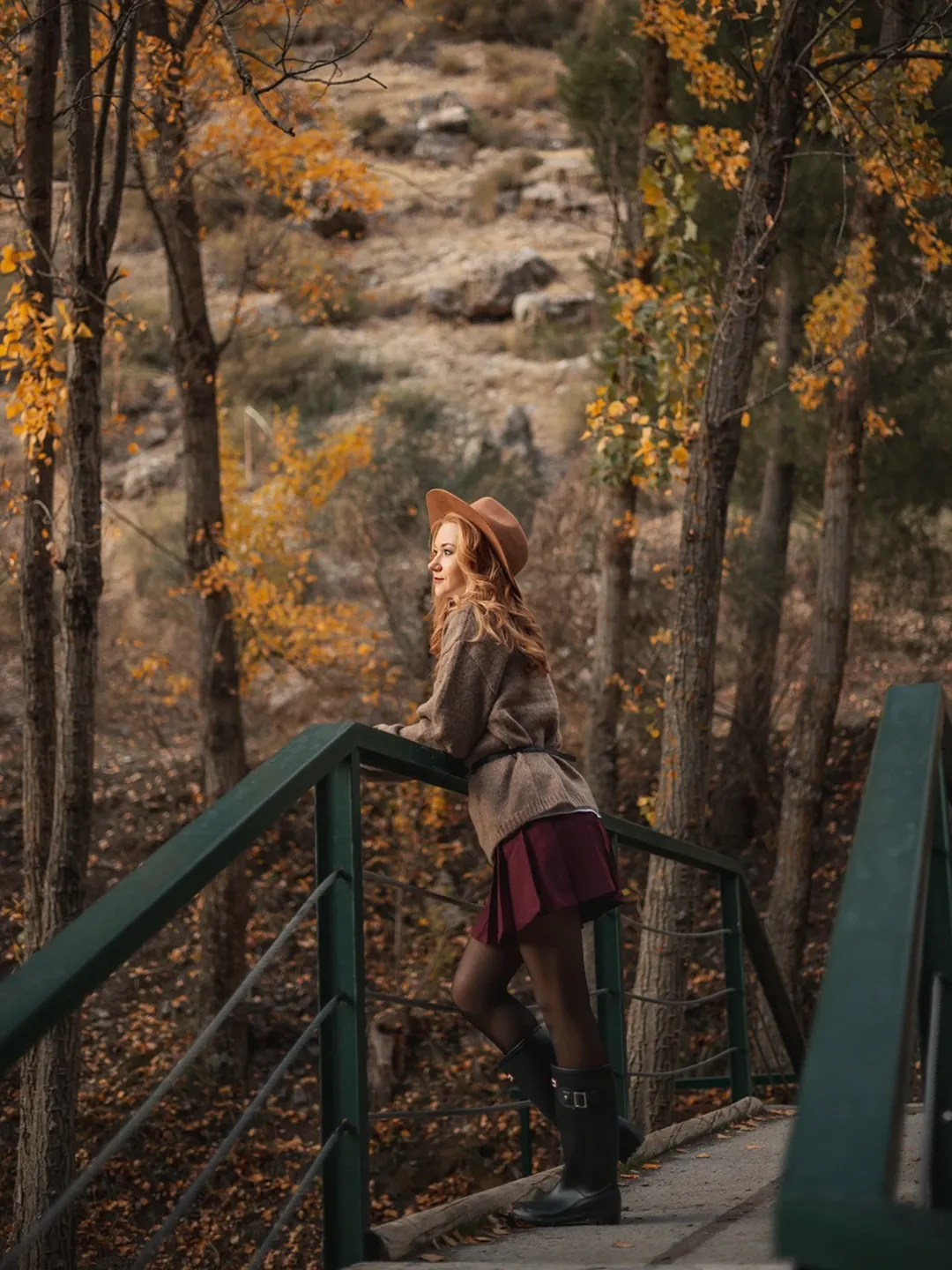 Beautiful autumn in Granada. Portrait photography in Granada, Spain.